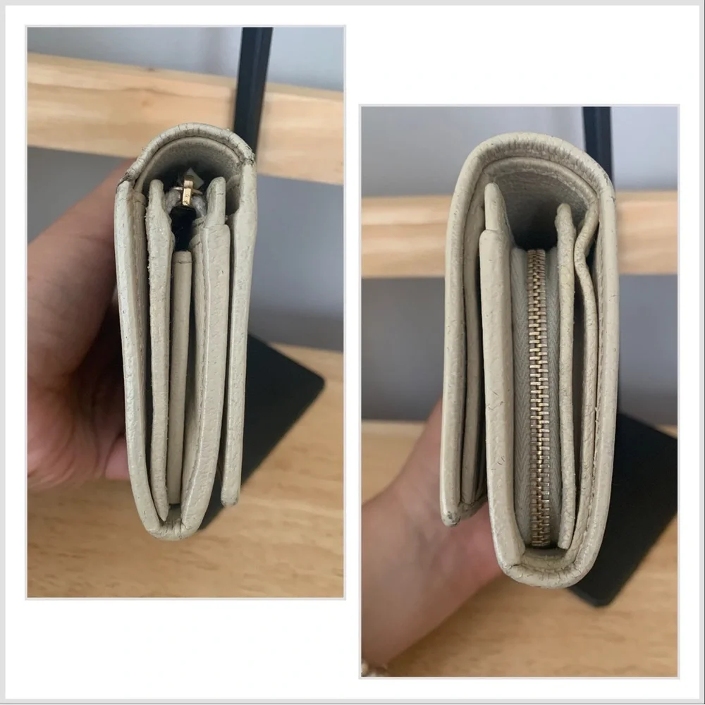 Gucci Supreme GG Canvas Snap Wallet with Biege Trim - Picture 3 of 10